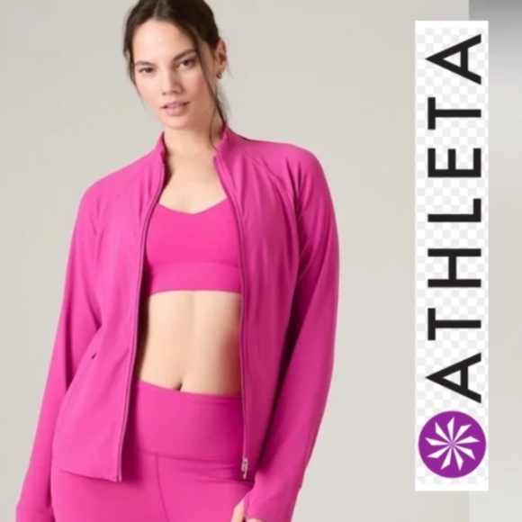 Athleta Fuchsia IceePlant Pink Salutation Jacket,XL,  CB2450 - Picture 1 of 10